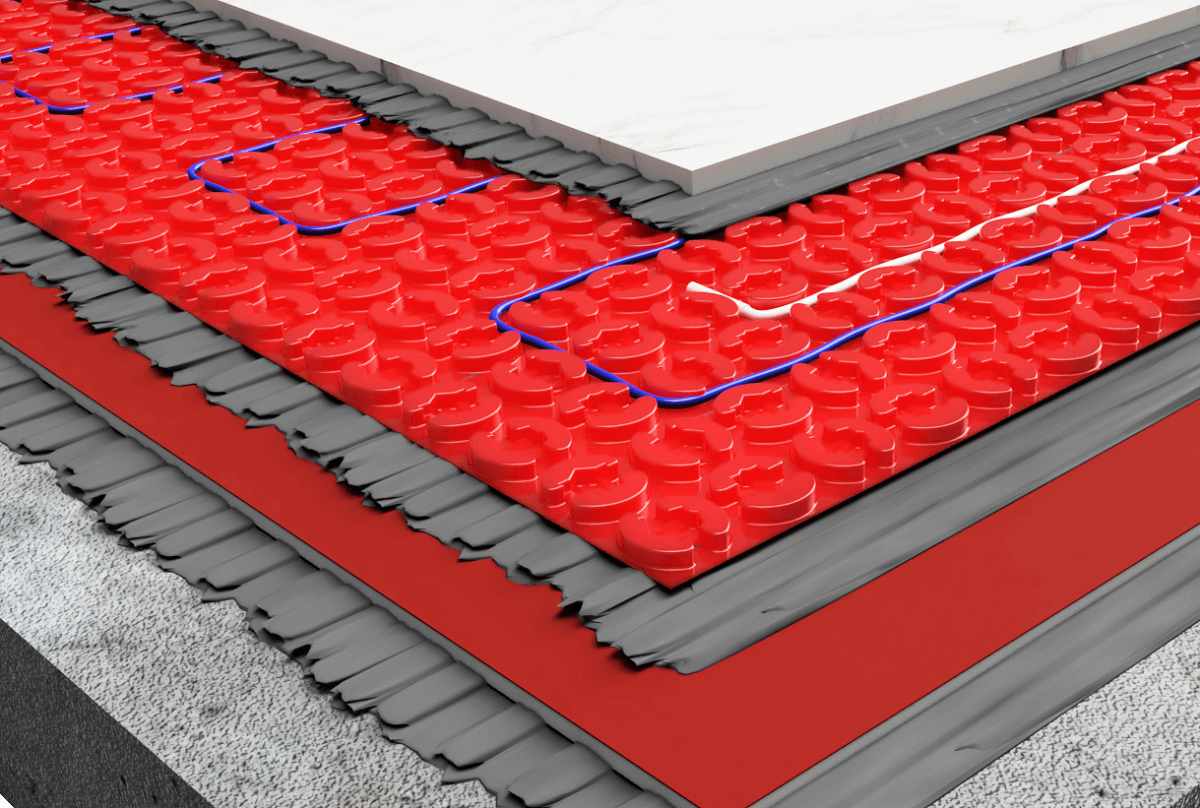 DCM Pro Fleece electric UFH cutaway