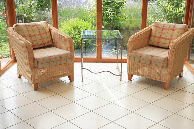 underfloor heating tiles in conservatory